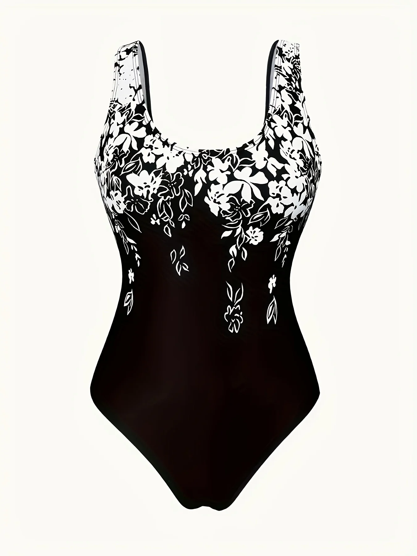 Women's One-Piece Swimsuit - Sexy Backless Swimsuit Suit- High Waisted Swimsuit, Fashionable Swimwear, Floral Pattern Swim