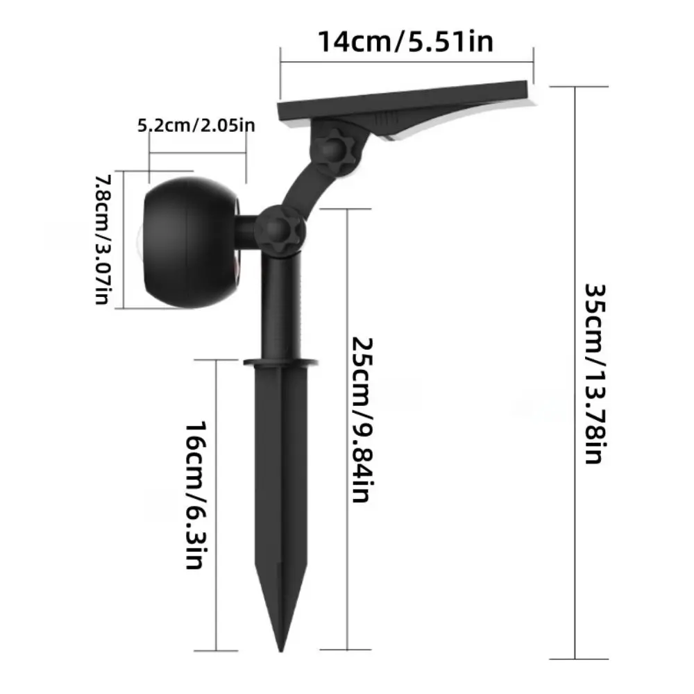 1pc ao ar livre à prova dwaterproof água rgb solar pôr do sol luz, fácil de criar atmosfera de cena, carregamento solar, corpo da lâmpada rotativa