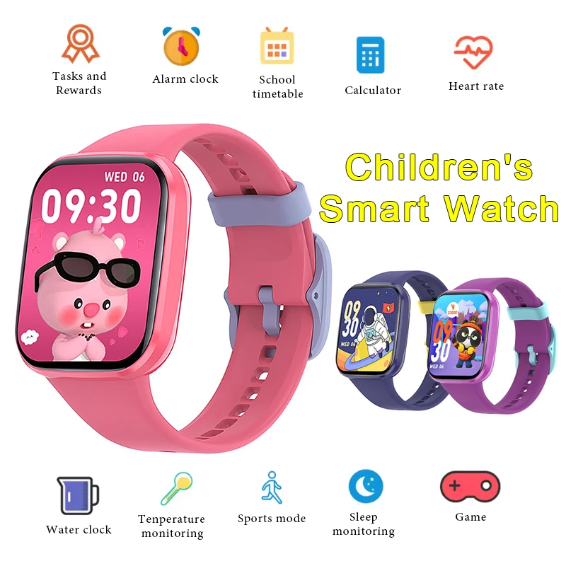 

Multifunctional Children's Smart Watch Fitness Tracker Heart Rate Monitor Digital Bracelet Intelligent Homework Reminder for Kid