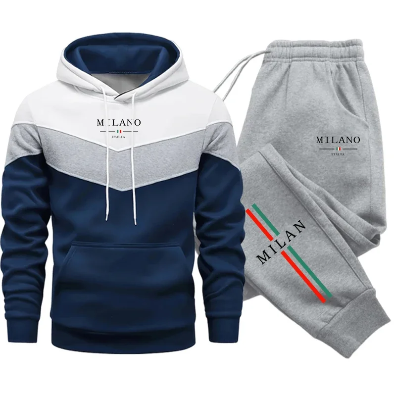 Men's Set/Hoodie/Pants 2026 ITALY Fashion Hooded Sweatshirt and Sweatpants Autumn Winter Daily Casual Sports Jogging Suit S-4XL