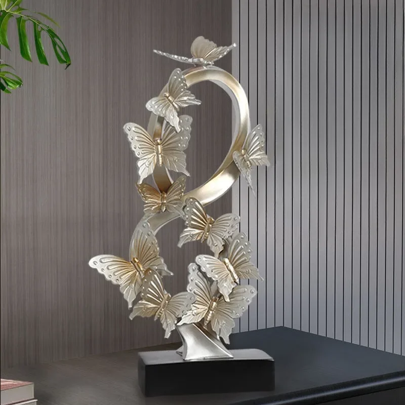 Modern Light Luxury Fortune Butterfly Wealth Attraction Decoration High end Living Room Art Accessories