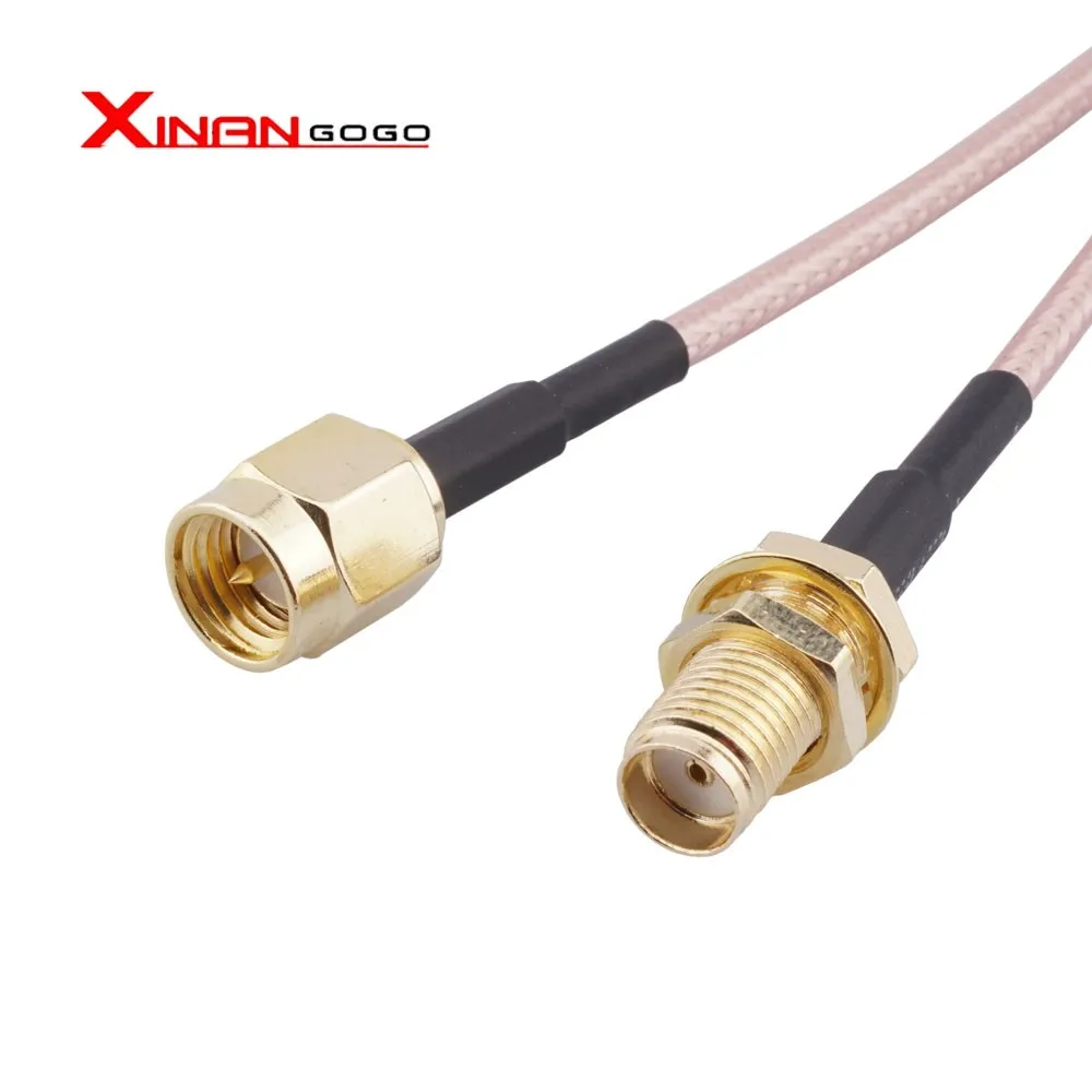 Xinangogo RG316 RG174 Cable SMA Male To SMA Male Female Connector Nut Bulkhead Extension Coax Jumper Pigtail