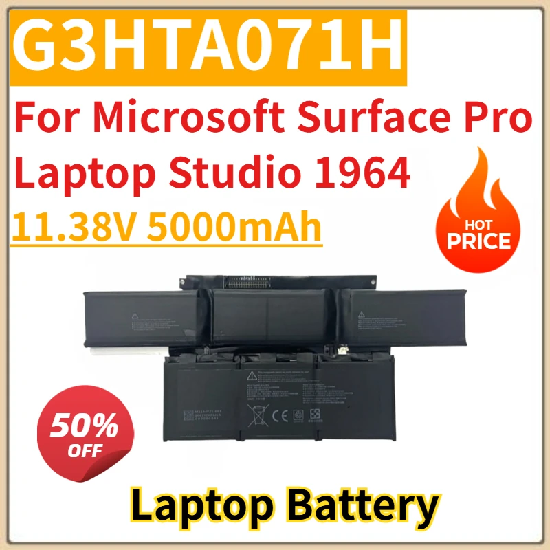 New Replacement Laptop Battery 11.38V 5000mAh G3HTA071H for Microsoft Surface Pro Laptop Studio 1964