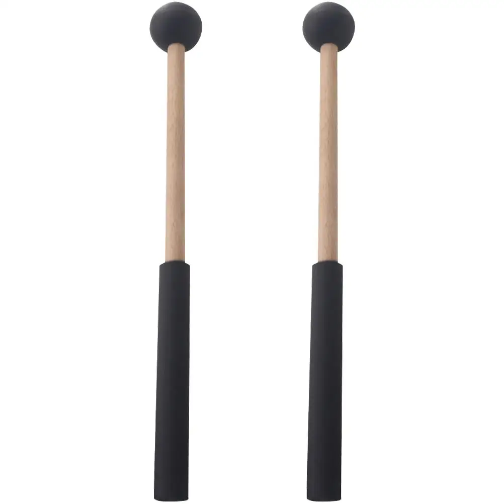 

Wooden Mallet Rubber Tip Kids Drumsticks Durable Tongue Supplies Percussion Music Instrument Accessories Students Practice