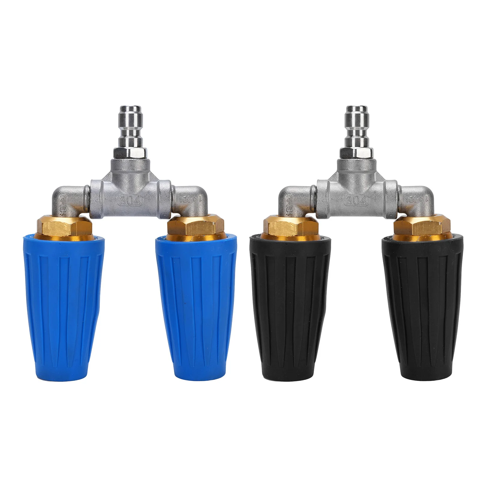 

Rotating Power Washer Nozzle 2 In 1 Design Rugged Pressure Washer Double Turbo Nozzle 1/4in Quick Connect System for Driveways