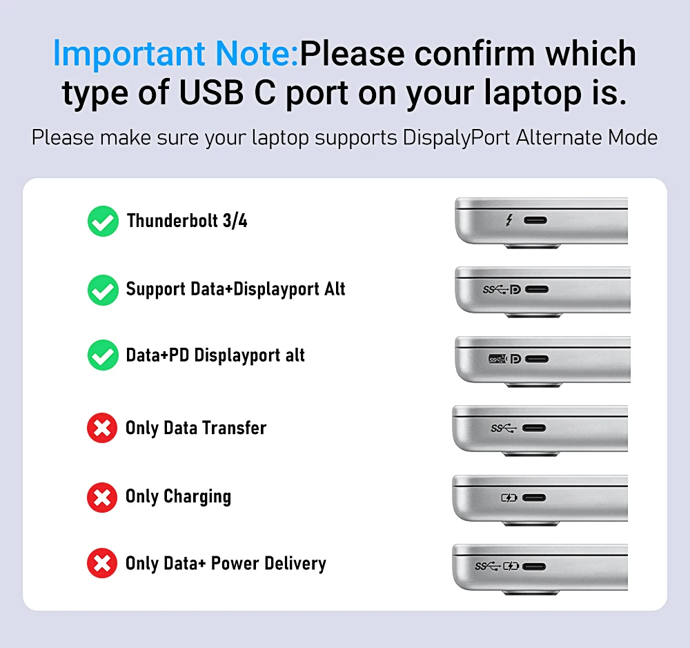 Lemorele TC122 6-in-1 USB-C-Hub 4K Dockingstation mit PD 100W Anschluss USB 3.0 Dual HDMI Adapter für MacBook Windows PC Monitor – Detail 8