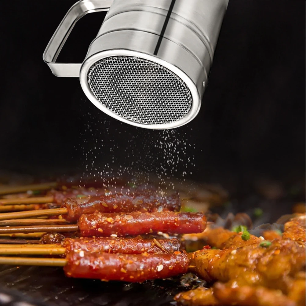 

Spice Jar Seasoning Can Stainless Steel Kitchen Storage Pepper Bottle AntiRust Suitable Salt Sugar Herbs Condiments