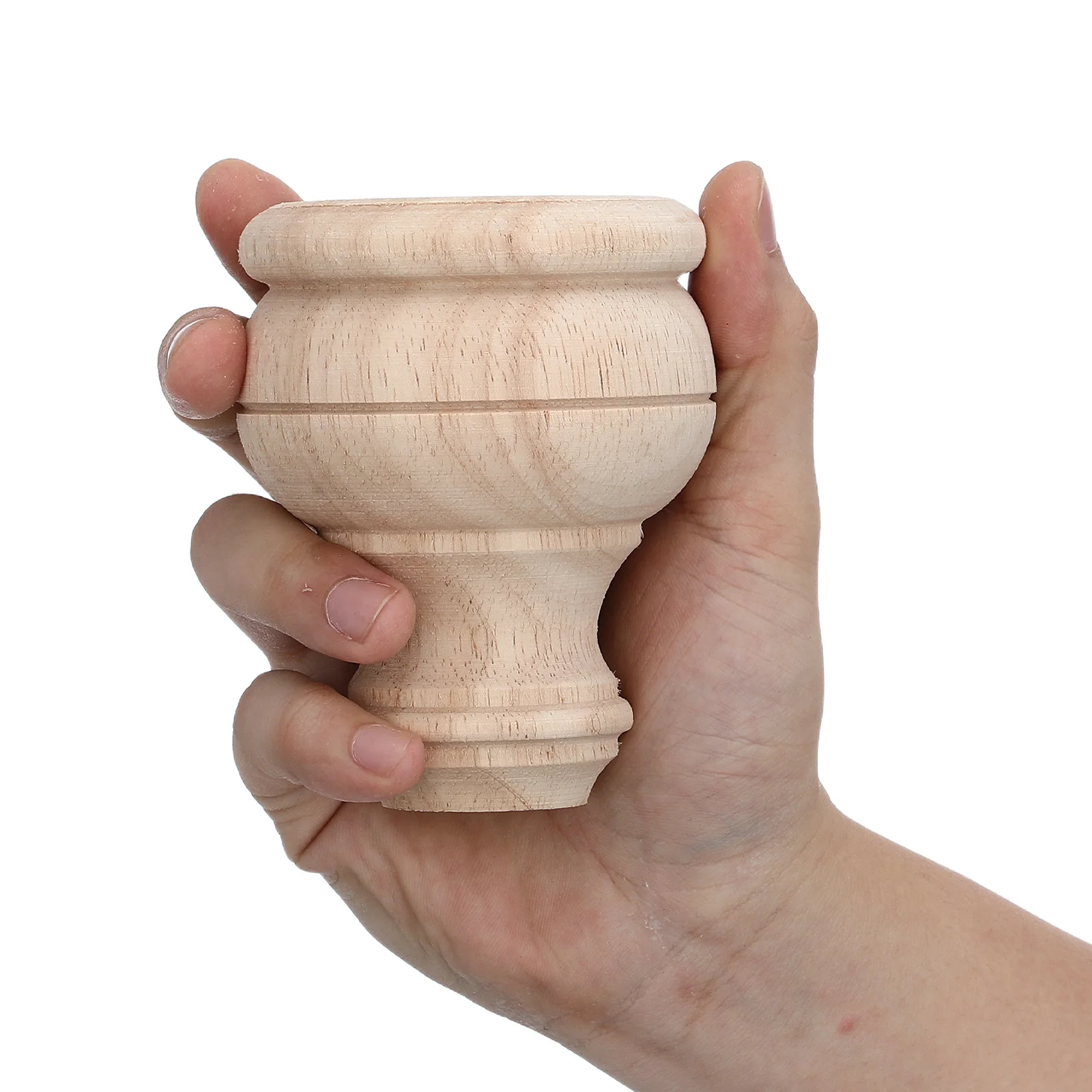 

French Style Wooden Furniture Legs 3.93X3.07X3.07" Solid Wood Table Sofa Cabinet Feet Easy Install Vintage Wood Legs For