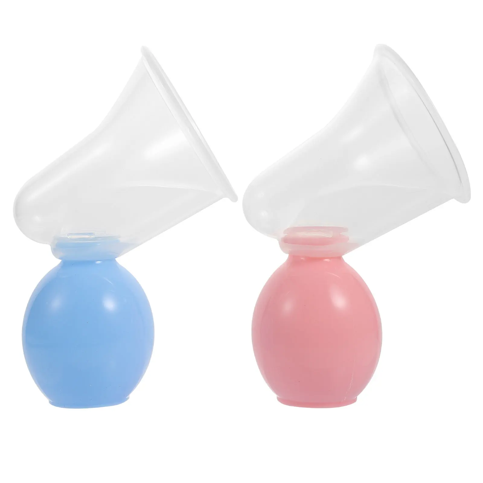 2Sets Pump Set Manual Suction Breastmilk Sucker Painfree Portable Silent Breastfeeding Helper Maternal Gift