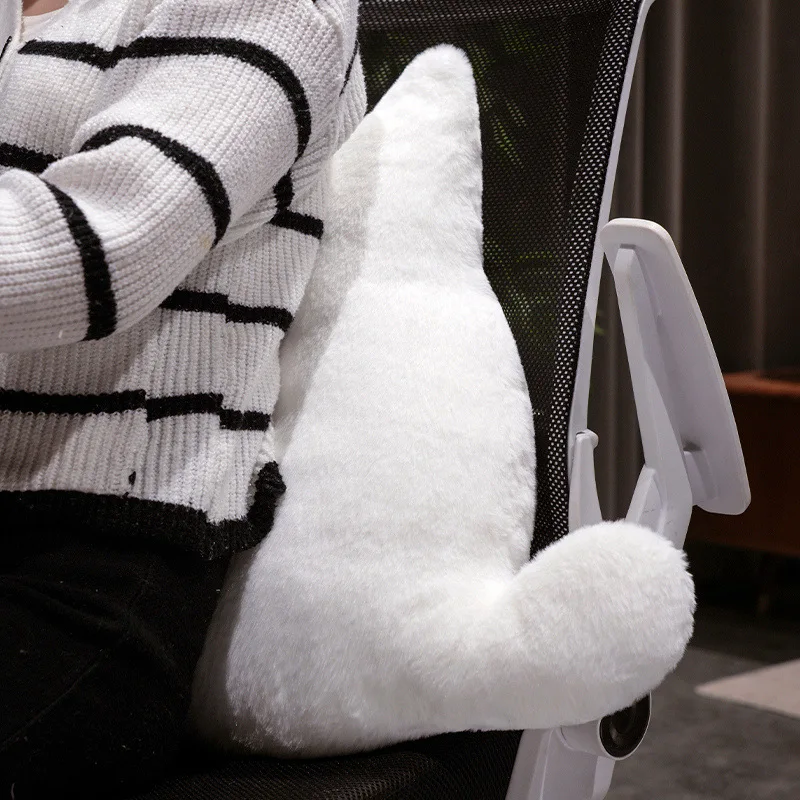 Cartoon Ghost Animal Plush Pillow Stuffed Black White Cat Cushion Halloween's Day Darkness Party Prop Plushie Gift