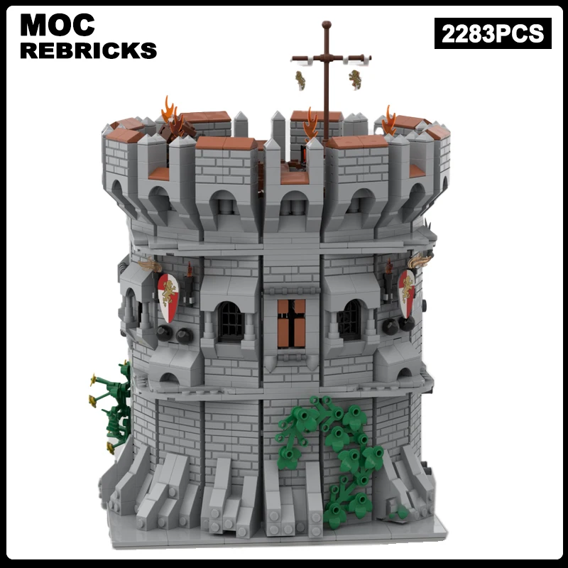 

MOC Building Blocks Medieval Castle Model Tower Technical Bricks DIY Assembly Construction Toys For Childr Holiday Gift 1634PCS