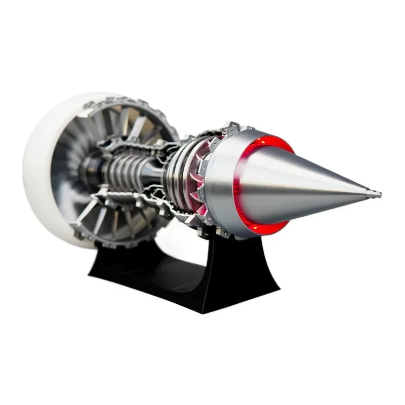 Physical Exquisite TR900 White Aircraft Turbofan Engine PLA 3D Printed Turbofan Finished Toy