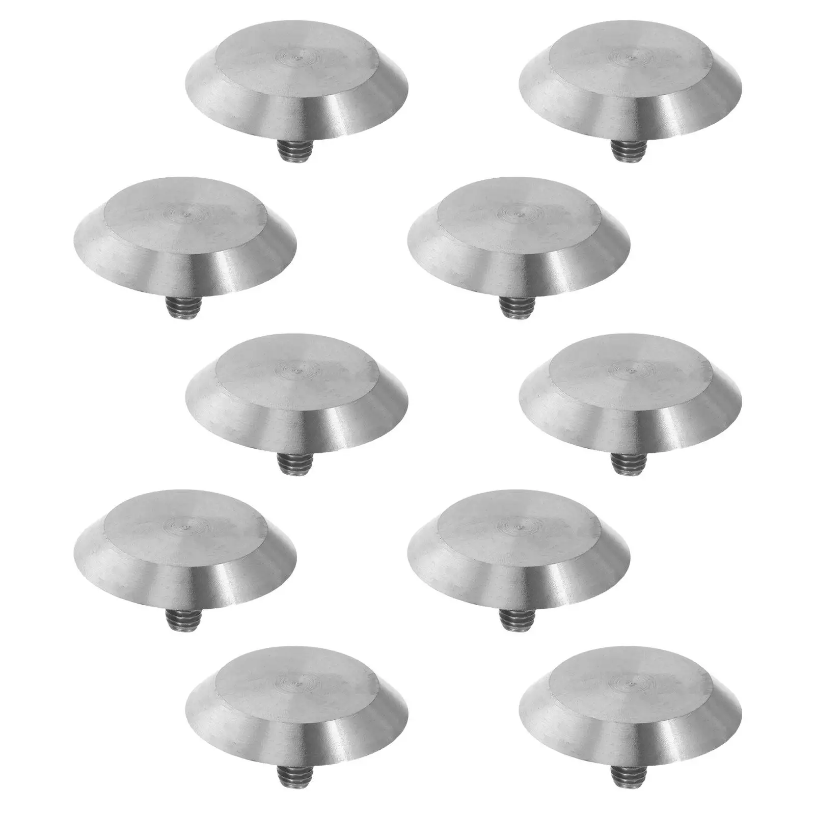 10Pcs Stainless Steel Blind Pathway Tactile Studs 3.5x3.5cm Slip-Resistant Walkway Safety Indicators for Sidewalks Schools