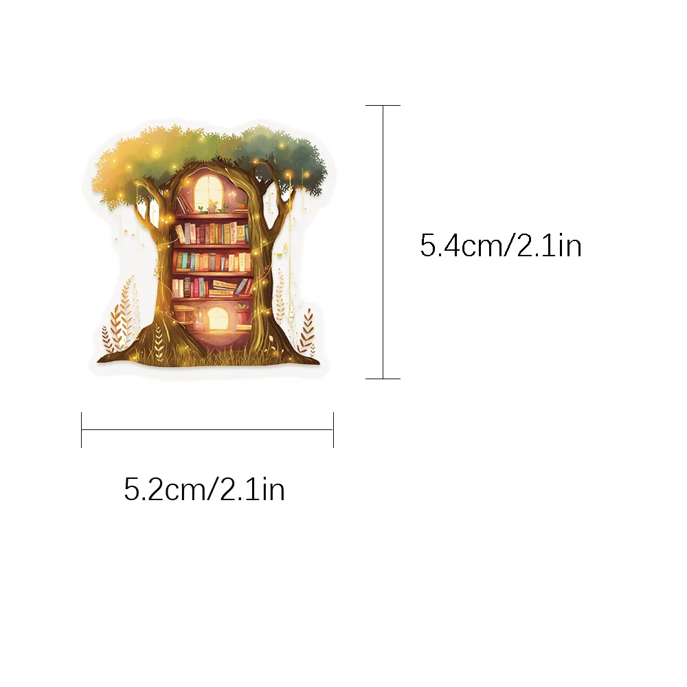 10/30/50 قطعة شفافة أسفل القوطية الساحرة ماجيك الكرتون ملصق DIY بها بنفسك الديكور البلاستيكية مقاوم للماء سكيت دفتر الكتابة على الجدران لعبة #6