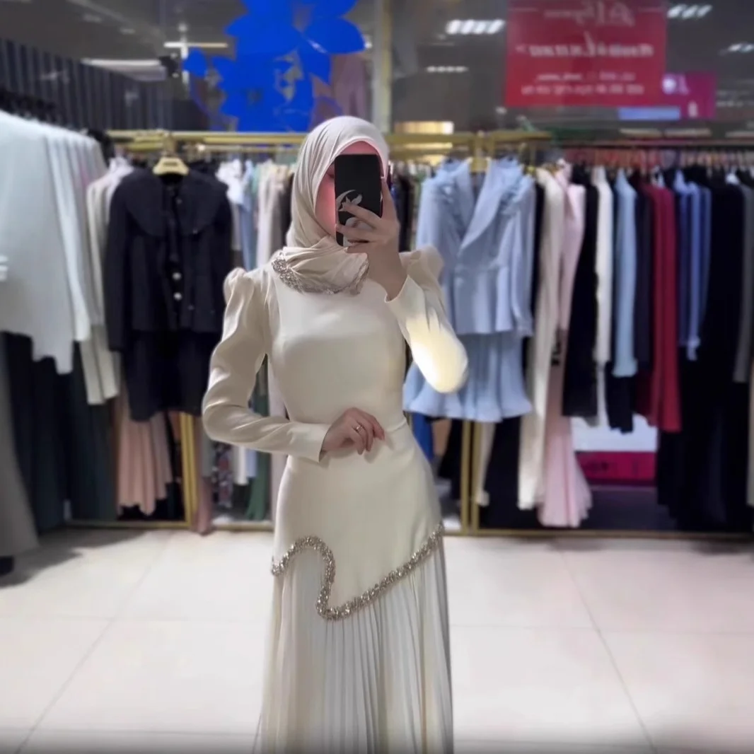 Frühling 2025, neuer Faion, lässiger arabischer muslimischer Dr. Heavy Du Cross-Border Sle, lockere Taille, gestrickter A-Linien-Rock aus Baumwolle und Polyester