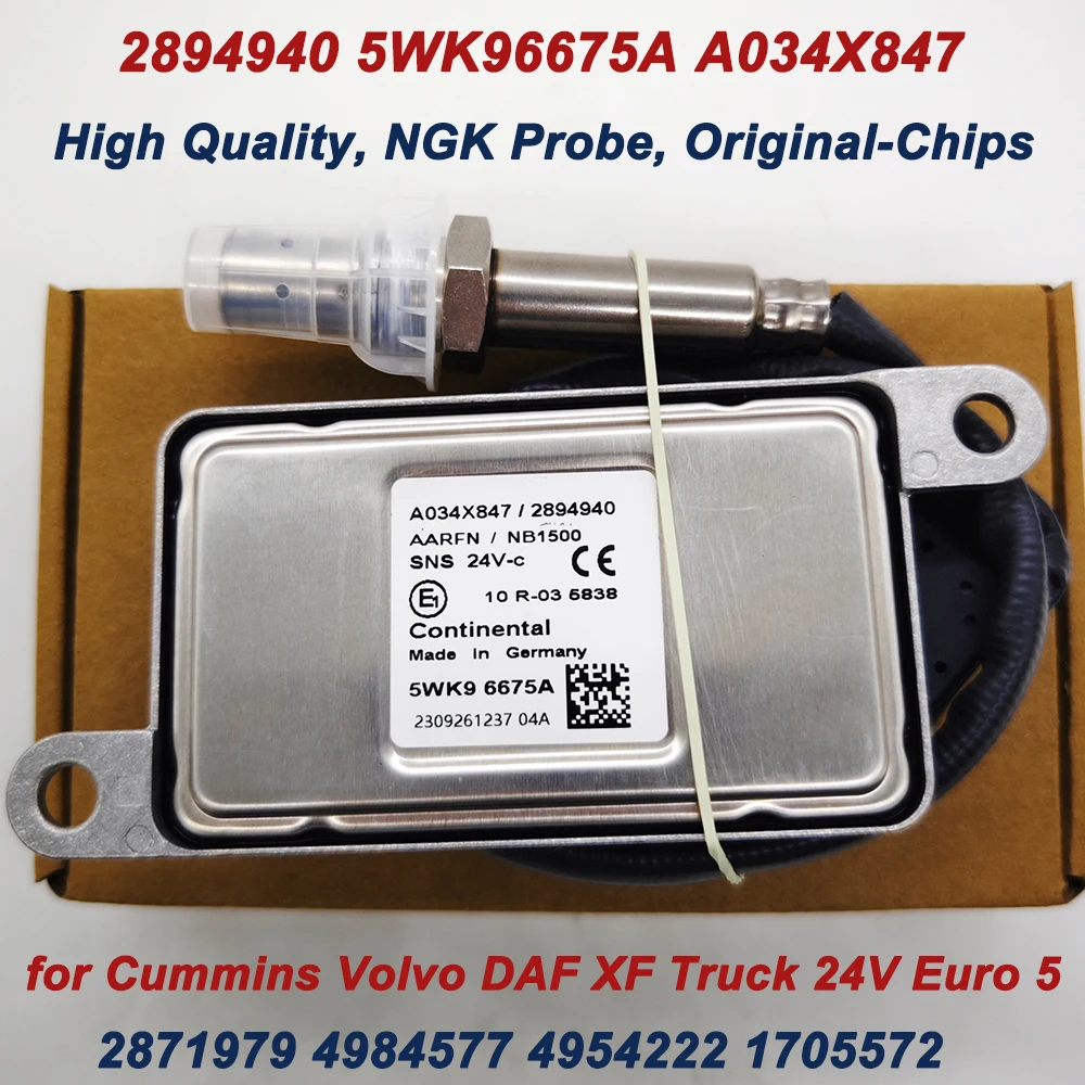 5WK96675A 2894940 High Quality Chips for NGK Probe NOX Oxygen Sensor Made in DE For Cummins Volvo DAF XF Truck Euro 5 A034X847