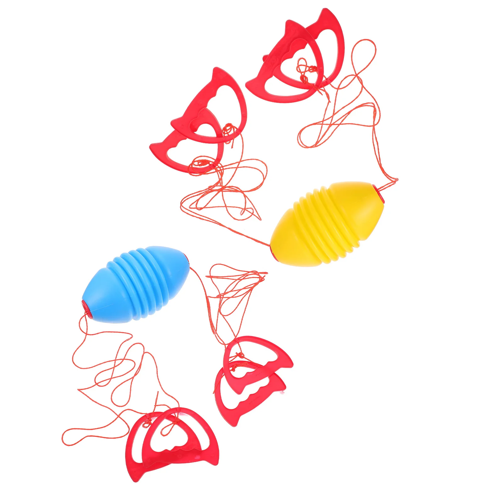 2 قطعة كرات رسم يدوية وامضة تفاعلية للأطفال سحب للعبة الحفلات الخارجية مجموعة كرات مزدوجة للأطفال من البلاستيك #2