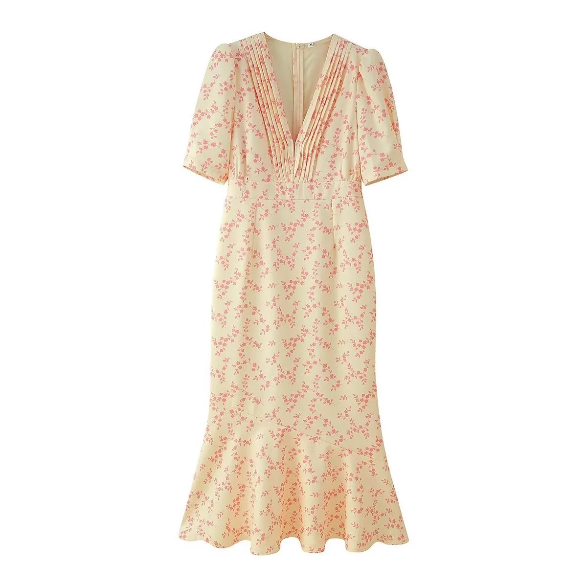 

Модное приталенное платье с принтом и рукавами-фонариками, юбка А-силуэта с завышенной талией, короткое платье для женщин на весну-осень