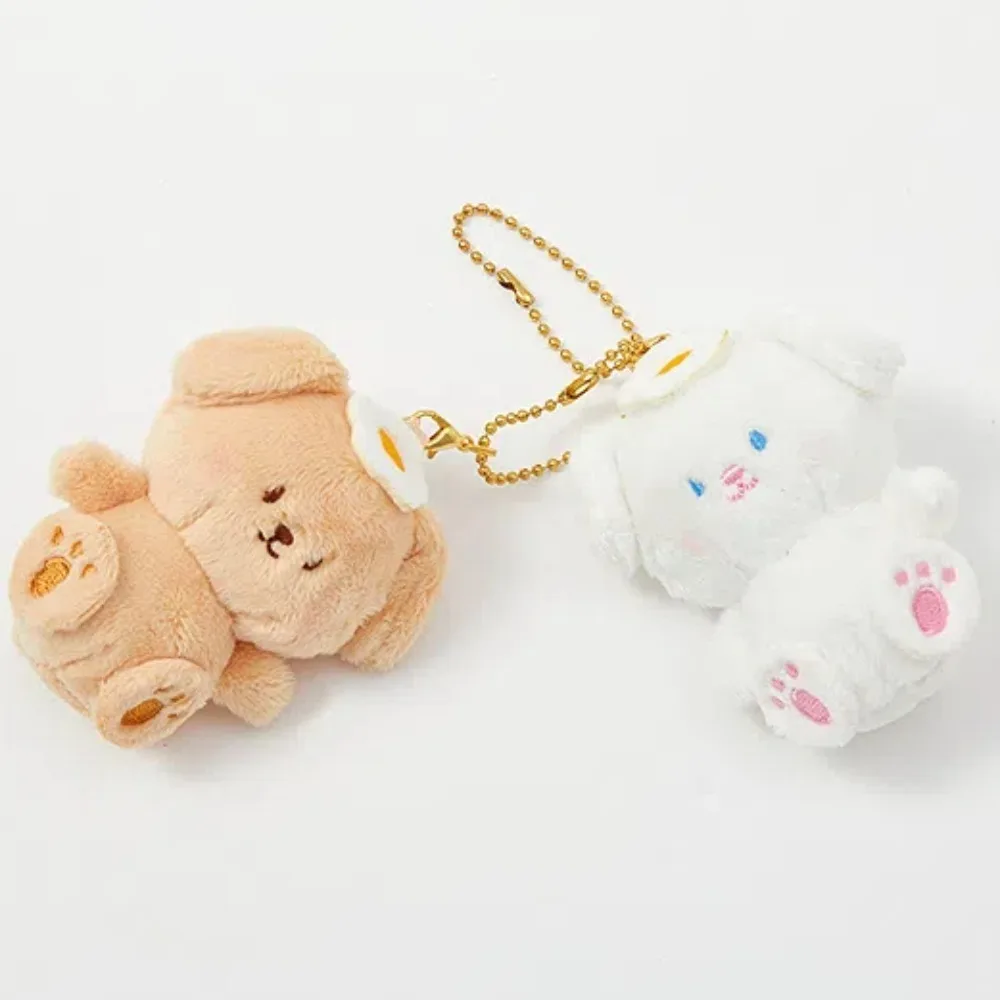 2pcs/set Rabbit Magnetic Otter Keychain Panda Korean Style Cartoon Couple Pendants Turtle Mental Plush Animal Key Buckle Party view 2