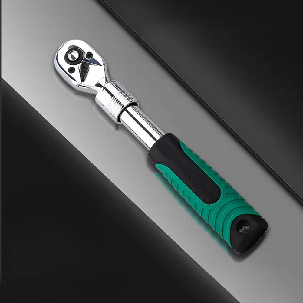 Adjustable Head Telescopic Ratchet Wrench Featuring 72 Tooth Design and Quick Release Button for Convenient Use