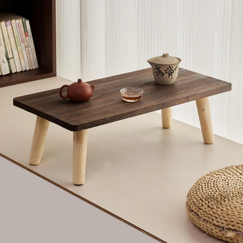 #¥Wooden Low Tea Table Tatami Desk For Balcony Living Room Japanese-StyleShelf Small Coffee Desk