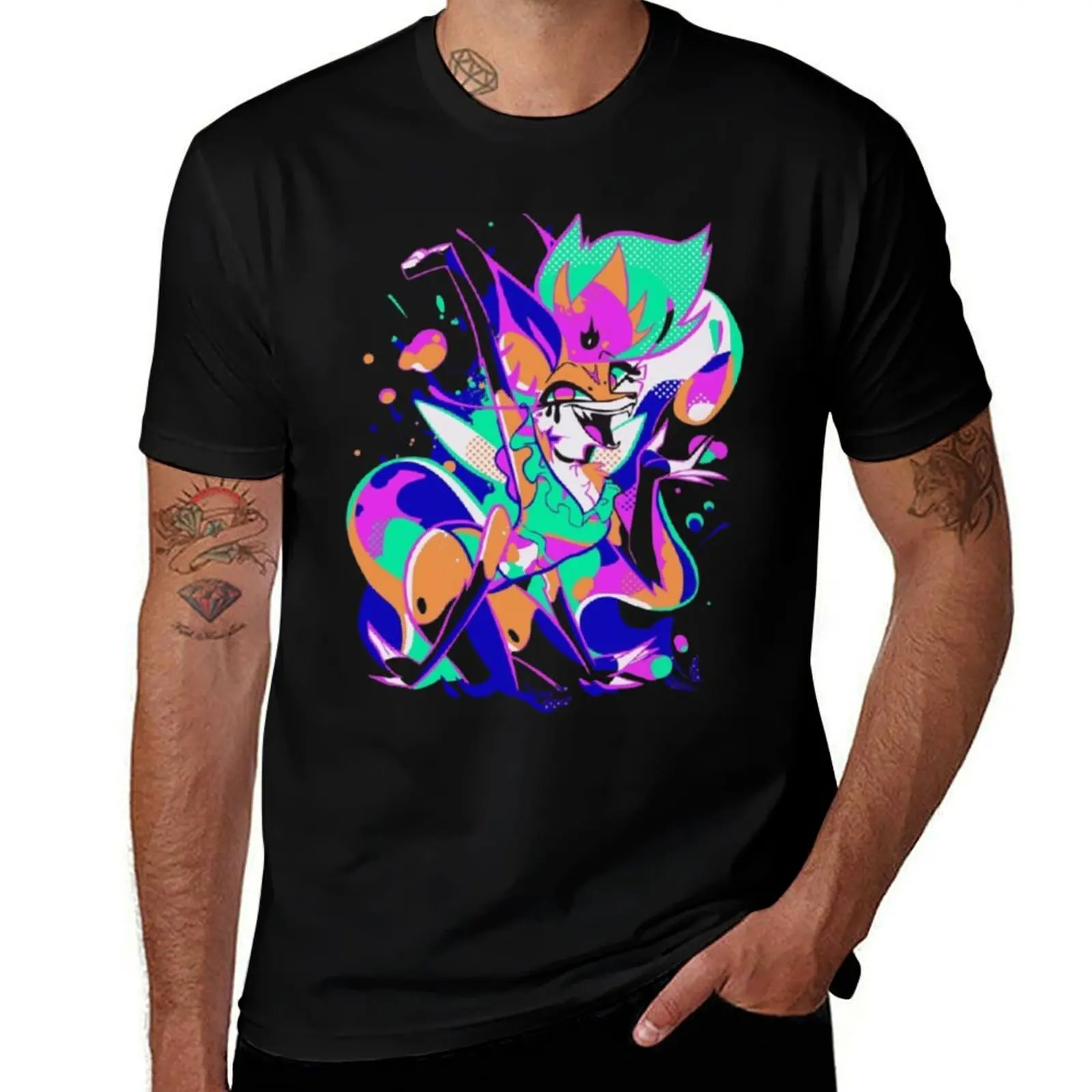 

Helluva Boss Queen Bee / Beelzebub Summer Splatter Pop Art T-Shirt anime figures customs design your own customs mens t shirts