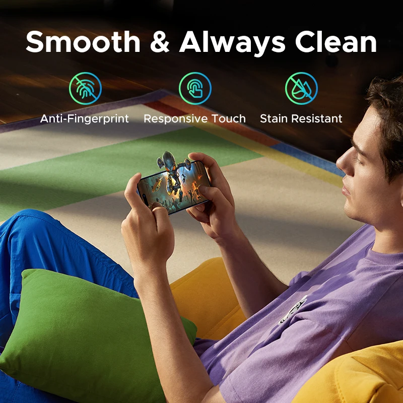 UGREEN 2-pack tempered glass screen protectors, compatible with iPhone 17/16/15/14/13, HD clarity protection 5