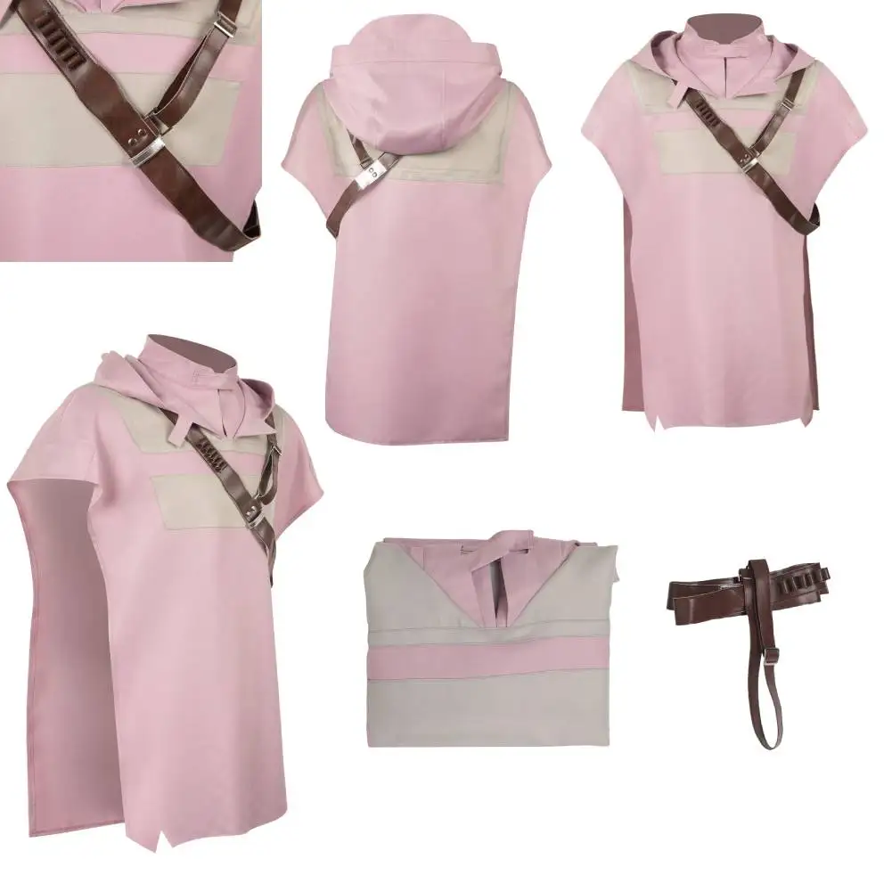 Костюм для косплея джедая из жилета, розовый жилет для взрослых мужчин, мужской боевой костюм для ролевых игр, одежда для Хэллоуина, карнавала, вечеринки Костюм для косплея джедая из жилета, розовый жилет для взрослых мужчин, мужской боевой костюм для ролевых игр, одежда для Хэллоуина, карнавала, вечеринки