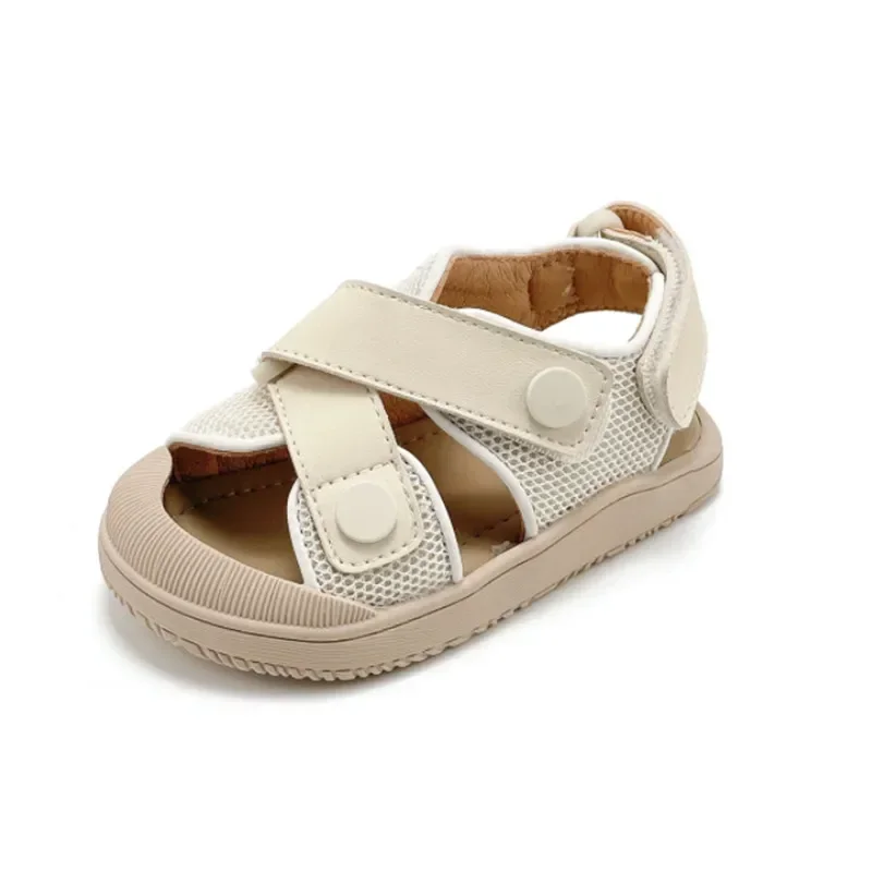 2023 nuove scarpe da bambino estive Mesh traspirante bambino sandali per bambini calzature per neonati scarpe punta chiusa bambine sandali da spiaggia