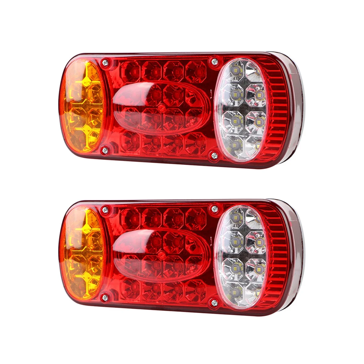 12V 32 LED Car Truck Tail Light Rear Stop Brake Lights Signal Indicator Taillight for Trailer Truck Lorry Van UTE 2PCS