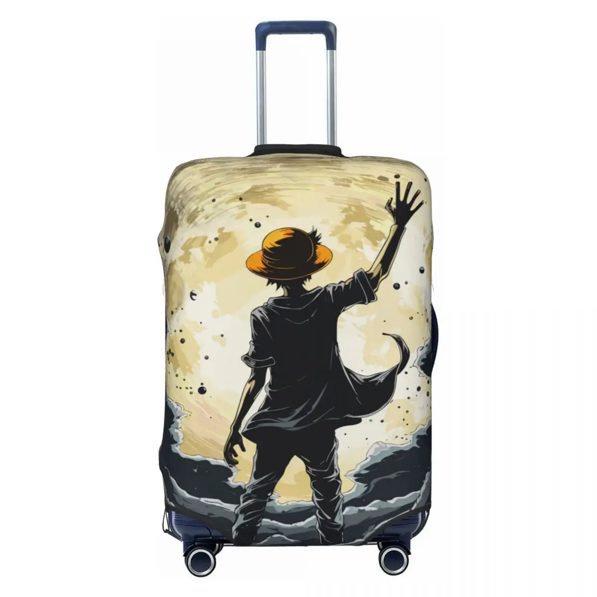 

Custom One Pieces Anime Monkey Luffy Travel Luggage Cover Elastic Suitcase Cover Protector Fit 18-32 Inch