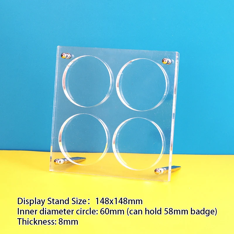 Acrylic Badge Desktop Display Stand Baji Card Brick Sealed Dustproof Transparent Storage Box for Anime Peripheral Badges Cards