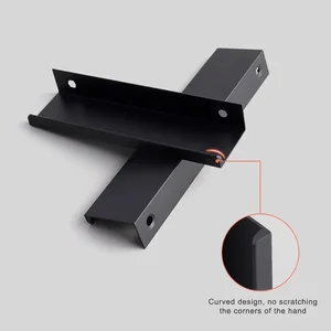 Furniture handle without drilling, brushed gold, silver, matte black, white lacquer, hidden cabinets for cabinets and drawers 6 Main sales drawer puller - №2