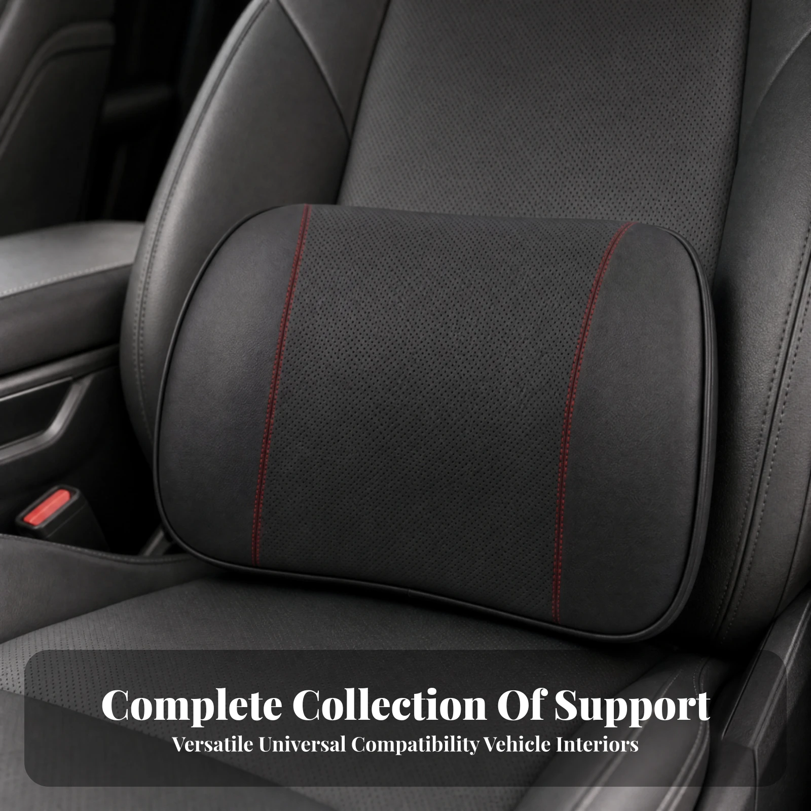 Automotive Lumbar Support Cushion Supportive Car Lumbar Cushion with Memory Foam High-Density Low-Maintenance for Drivers