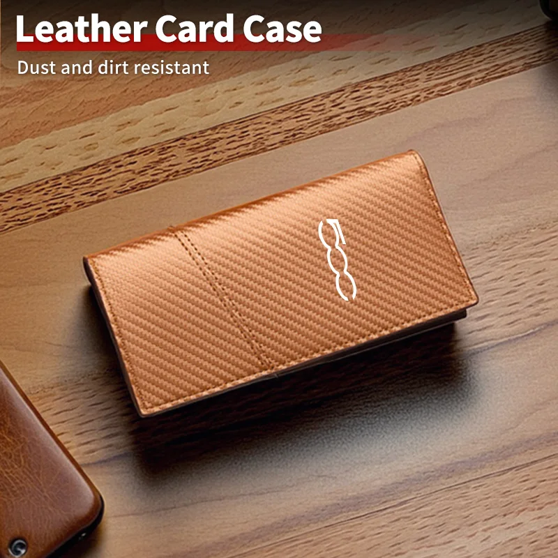 

Car Carbon Fibre Pattern Multi-Card Holder Wallet Vertical Wallet For FIAT 500 Grande Punto Tipo Stilo UNO Astra Bravo Panda