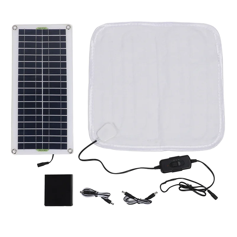 12V 50W Solar Heating Pad Winter Warm Foot Pad Warm Shoe Pad Pet Heating Blanket Electric Blanket Solar Electrical Accessories
