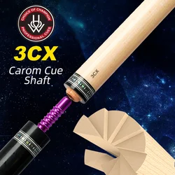 HOW 3CX 3 Cushion Carom Billiard Cue Shaft 12mm Tip 10 Pieces in 1 Technology Laminated Low Deflection Real Inlay 69cm Shaft