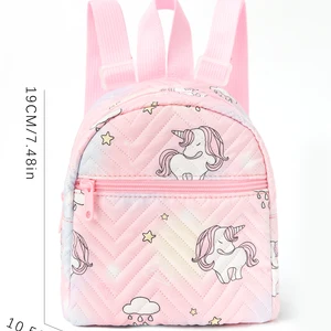 Backpack Unicorn Diamond Print for girls, cute cartoon scholarship for students, outdoor travel, school, holiday gifts, 1 pc 6 Main Sales Child School Bag Girl - №3