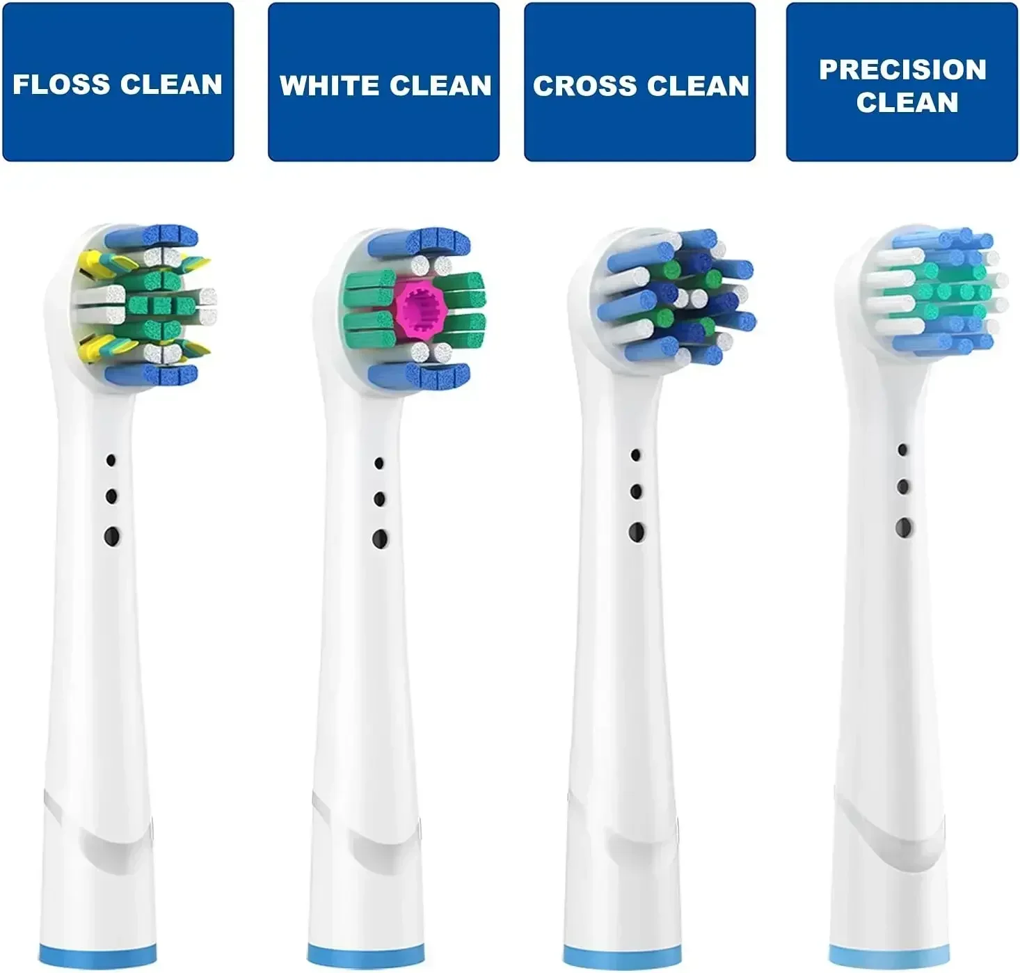 Replacement toothbrush heads compatible with Oral-B electric toothbrush, 4pcs-20pcs professional electric toothbrush heads