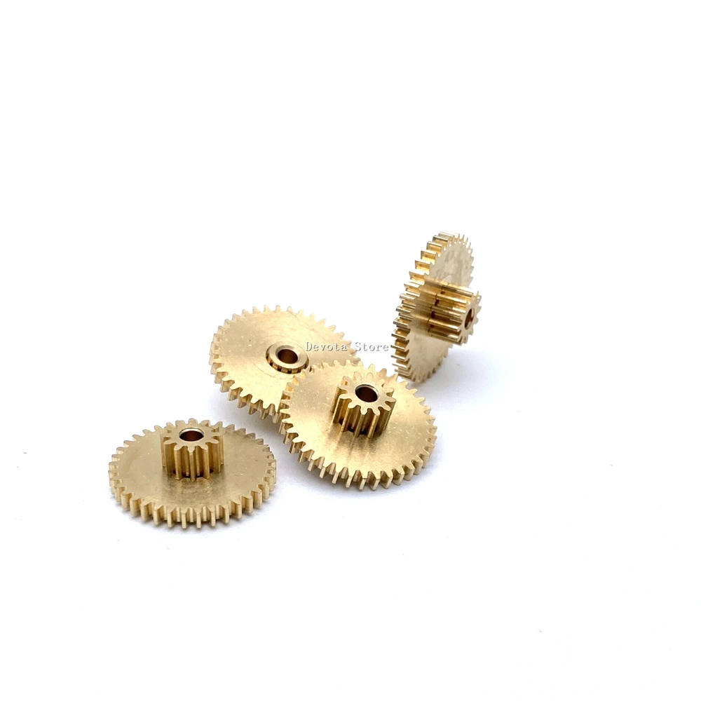 0.5M 10T 40T Double Metal Gear 12T 37T DIY Mechanical Copper Gear