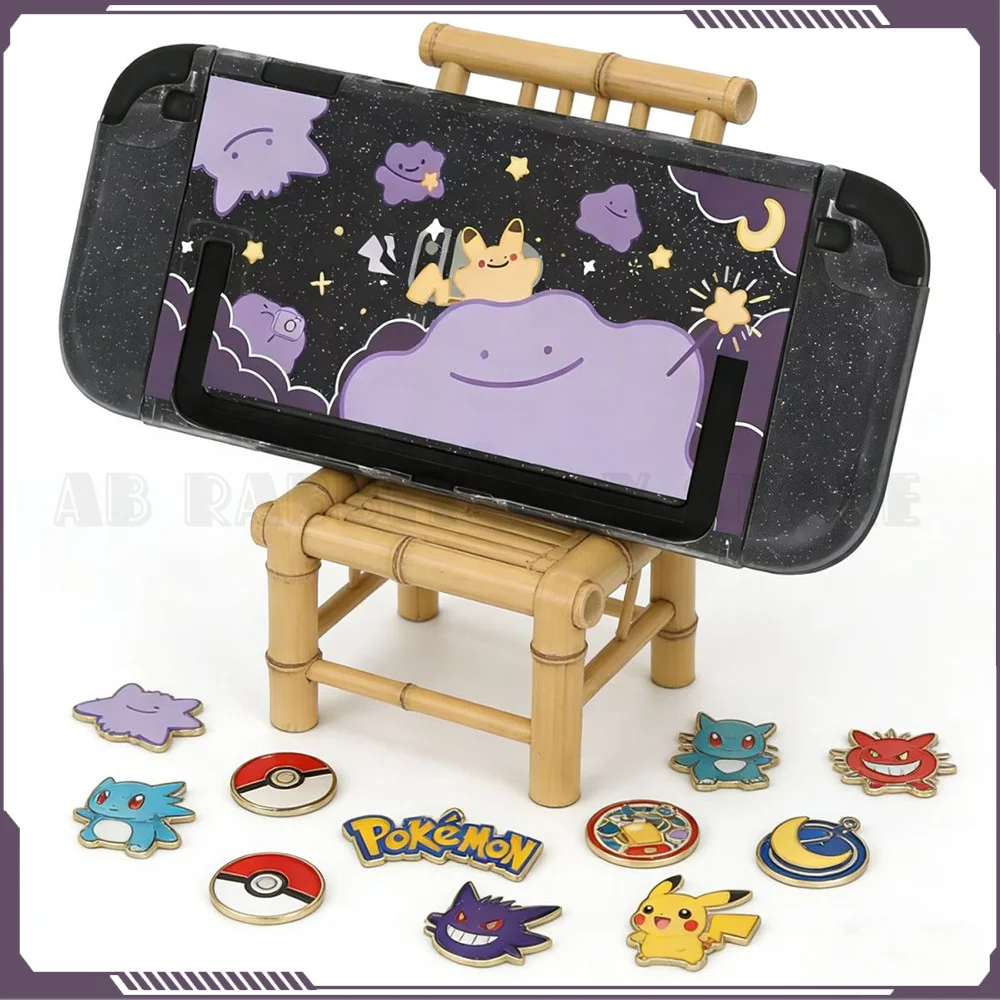 capa-protetora-divisivel-para-nintendo-switch-2-com-estampa-ditto-pikachu-acessorio-anti-riscos-para-console-ns2-em-estoque