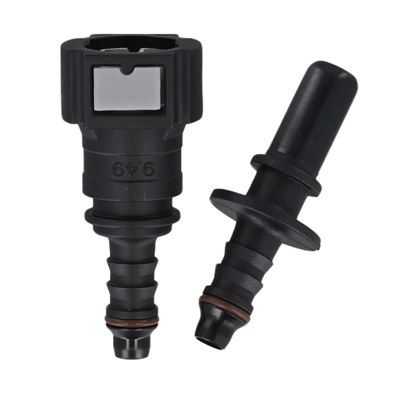 Quick Connect Fuel Line Hose Adapter for 5/16 8mm Rubber and 1/4 6.35mm Nylon Tubing Push Fit with Easy Disconnect Buttons