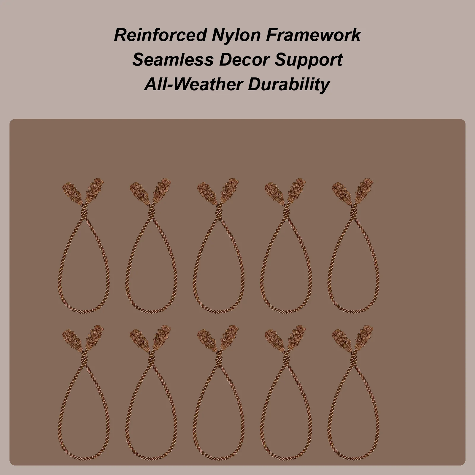 

Рождественские галстуки-гирлянды, 10 шт., держатель для венка, ремни, декоративная гирлянда, обертка для галстука для уличной вечеринки, мантия, камина