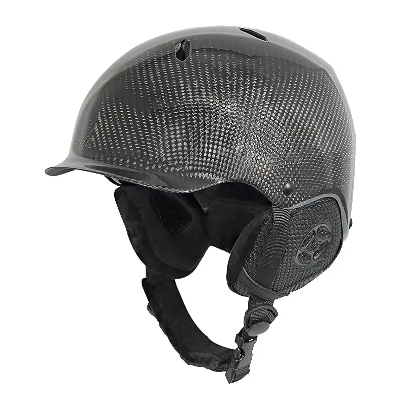 

Single Board Carbon Fiber Dual Sport Ski Helmet Retro Thickened Lightweight Adult Unisex Outdoor for Winter Sports