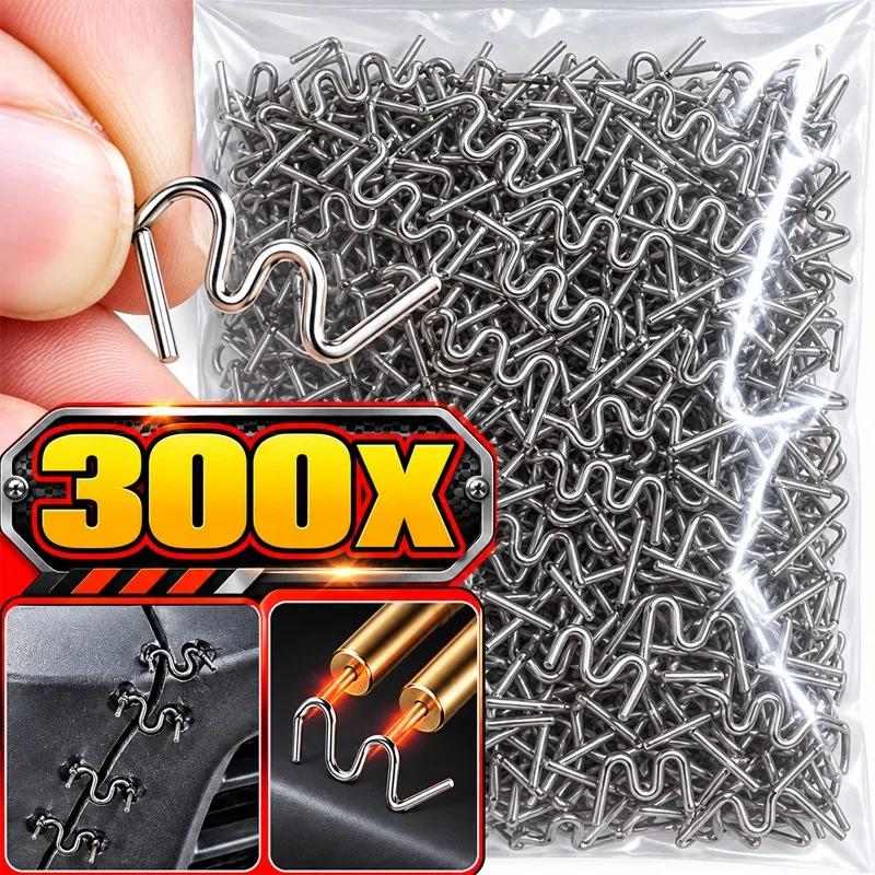 Hot Stapler Welding Staples Stainless Steel Car Bumper Plastic Crack Repair Wire Body Fender Panel Reinforcement Repair Parts