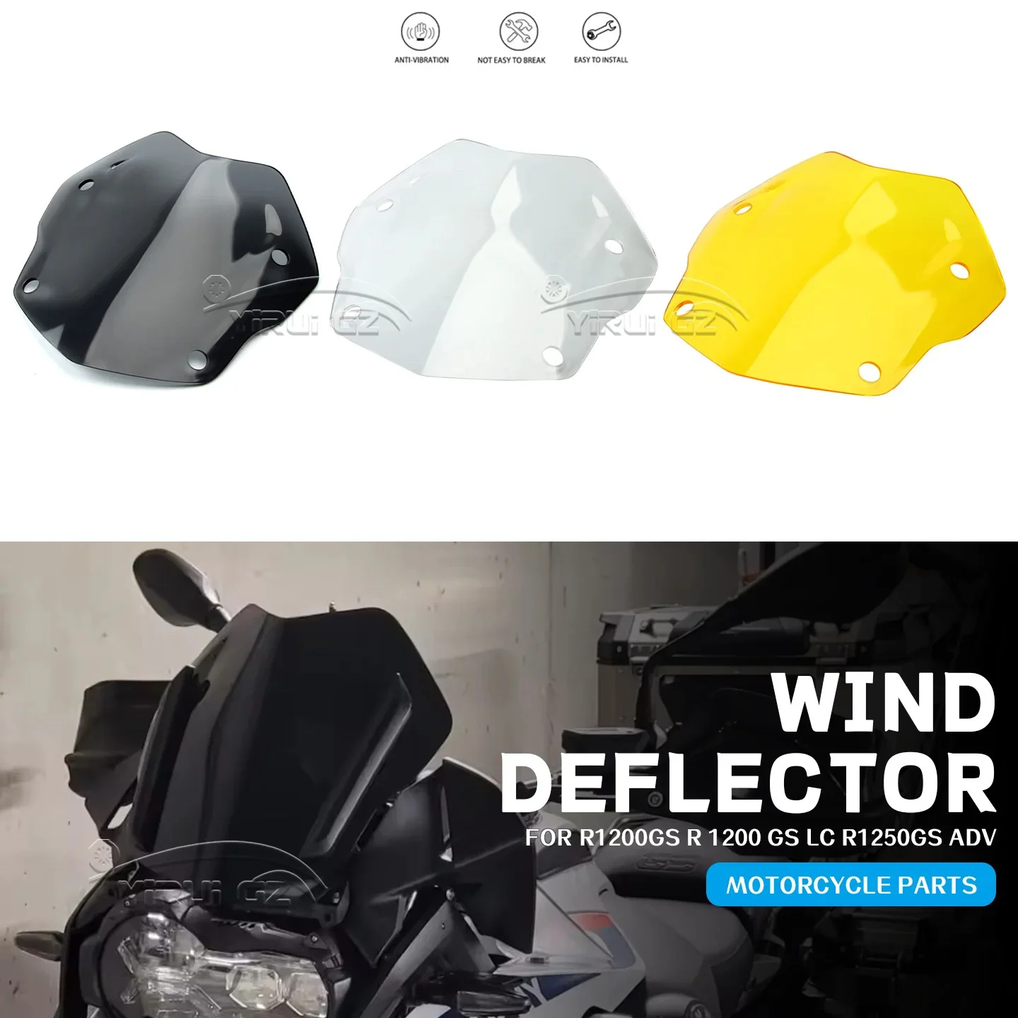 For BMW R1200GS R 1200 GS LC R1250GS ADV Adventure R1250GS R1200GS Windscreen Wind Deflector Sport Screen Windscreen Windshield