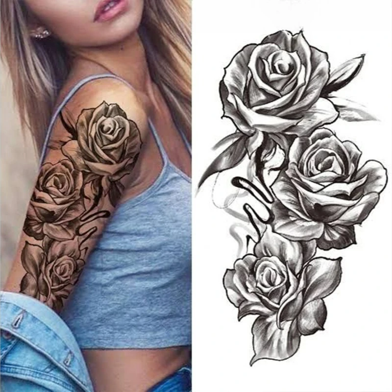 

Flowers Temporary Tattoos,Tattoo Stickers,Waterproof Long-Lasting,Fake Tattoo,body art for Women