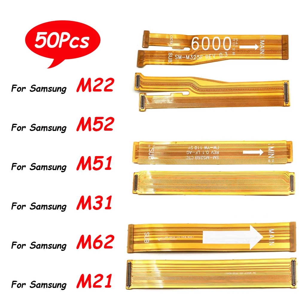 50Pcs，Mainboard Flex Cable Motherboard Dock For Samsung M52 M526B M62 M625F M32 M325F Connector Main Board