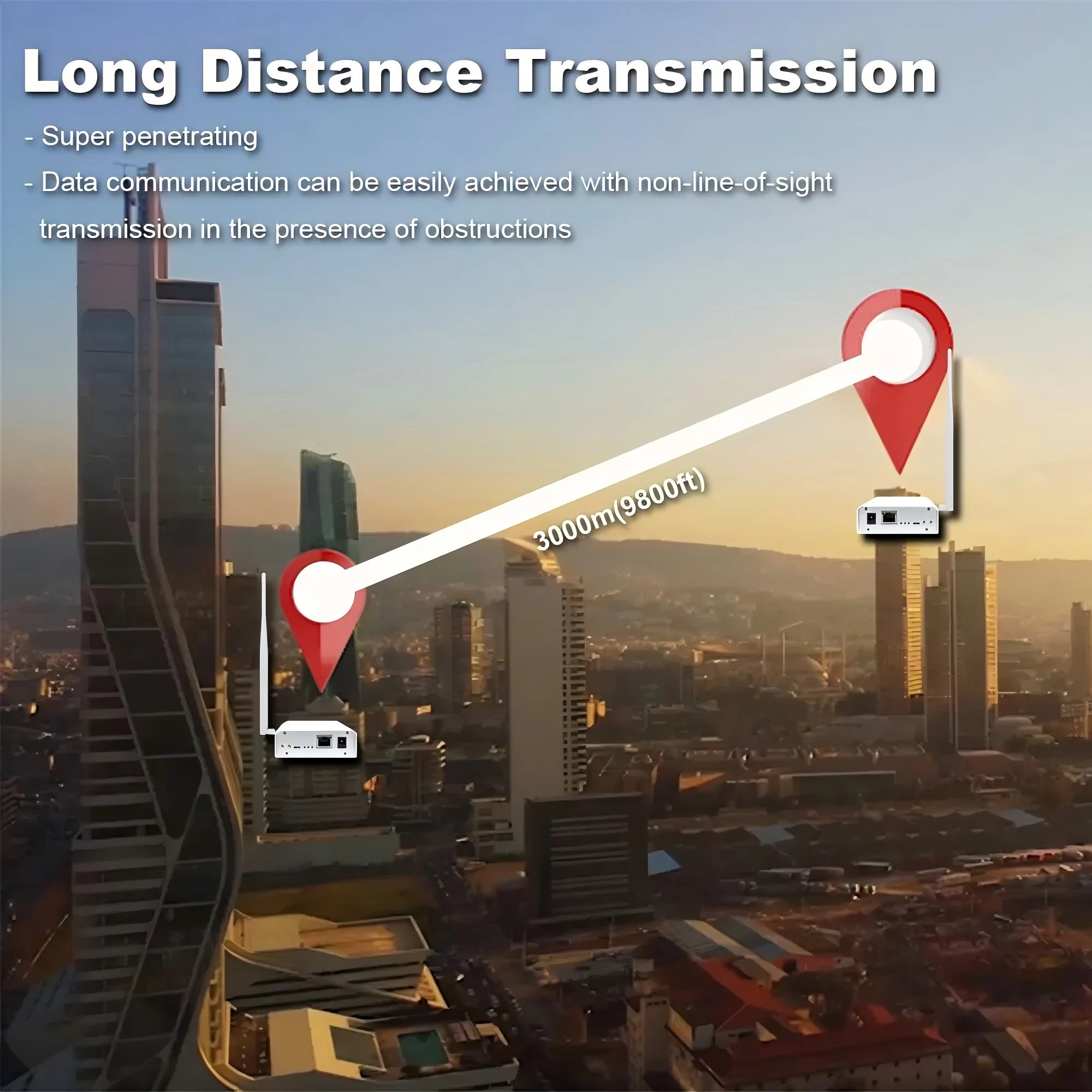 Anjielo ใหม่ Wifi Halow Wireless Bridge รุ่นปรับปรุงสําหรับการส่งสัญญาณระยะไกล 3 กม. ความเร็วที่เร็วขึ้นและการเจาะที่แข็งแกร่งขึ้น