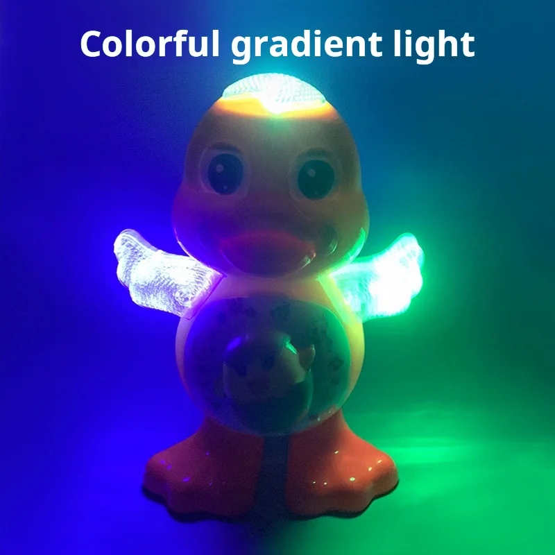 Elektronisch speelgoed Dansende eend Grappig knipperend ogen Knipperlicht Schud het lichaam Schattig muzikaal cartoon dier Educatief speelgoed Kid Gift